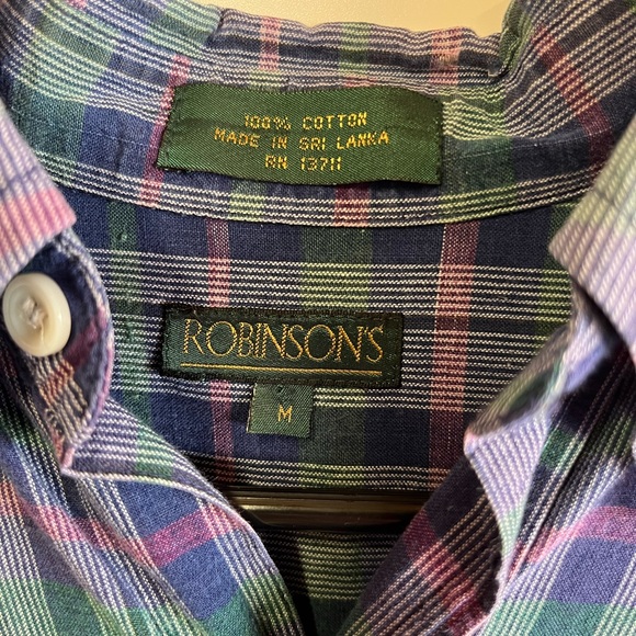 Vintage Robison medium button up blue shirt. - Picture 4 of 4
